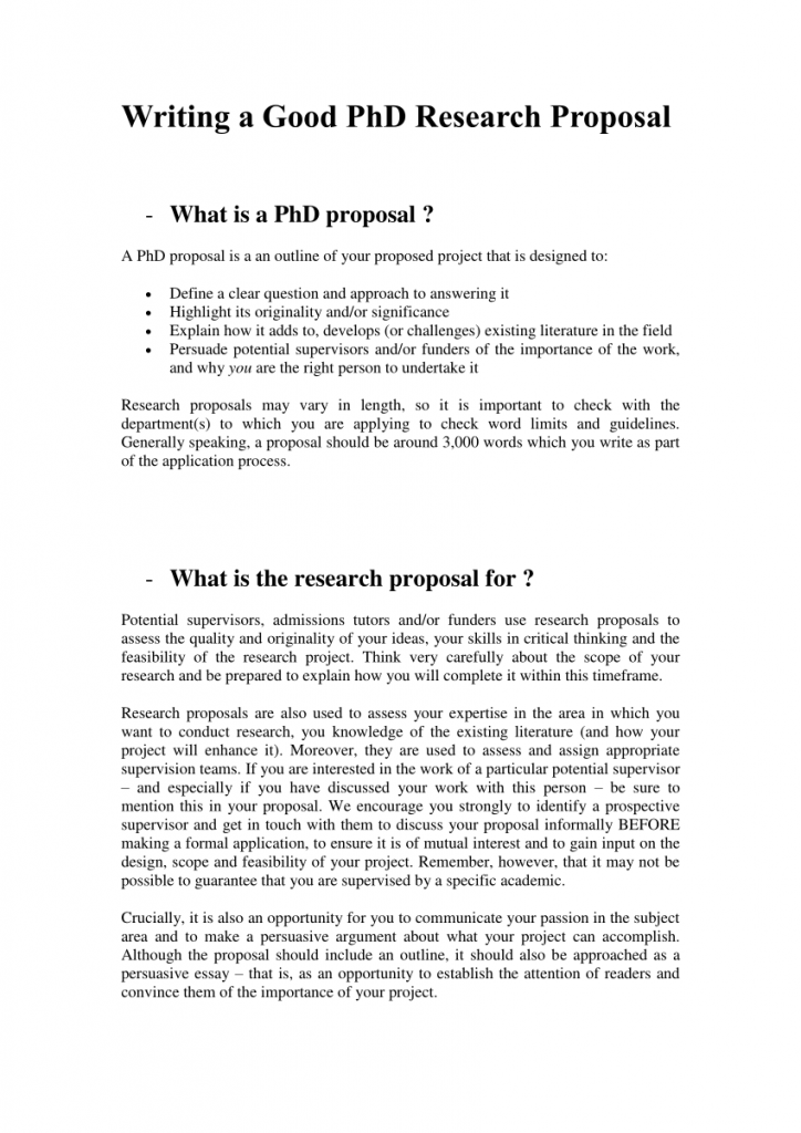 Research proposal phD